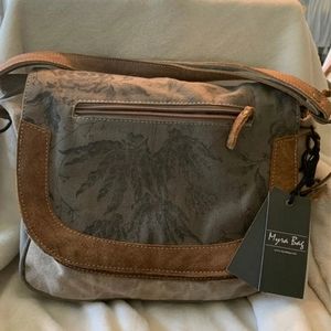 MYRA CANVAS AND LEATHER MESSENGER